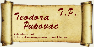 Teodora Pupovac vizit kartica